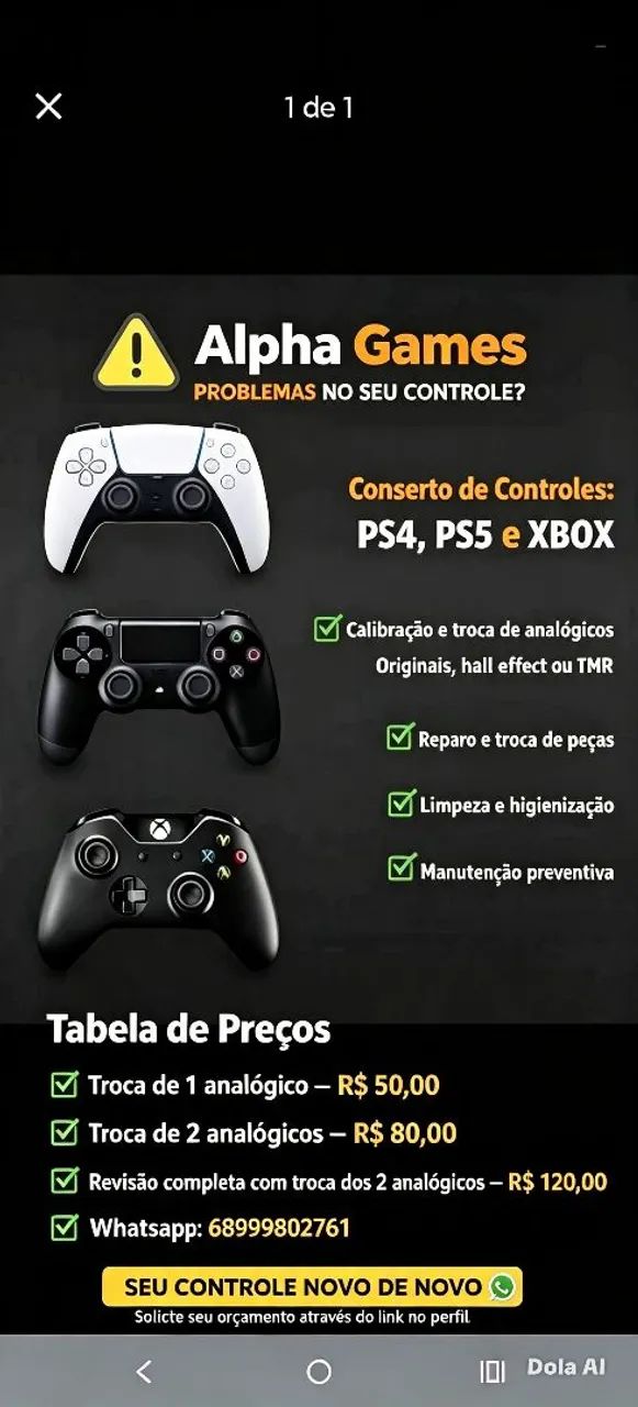 Analógico ps3 ps4 ps5