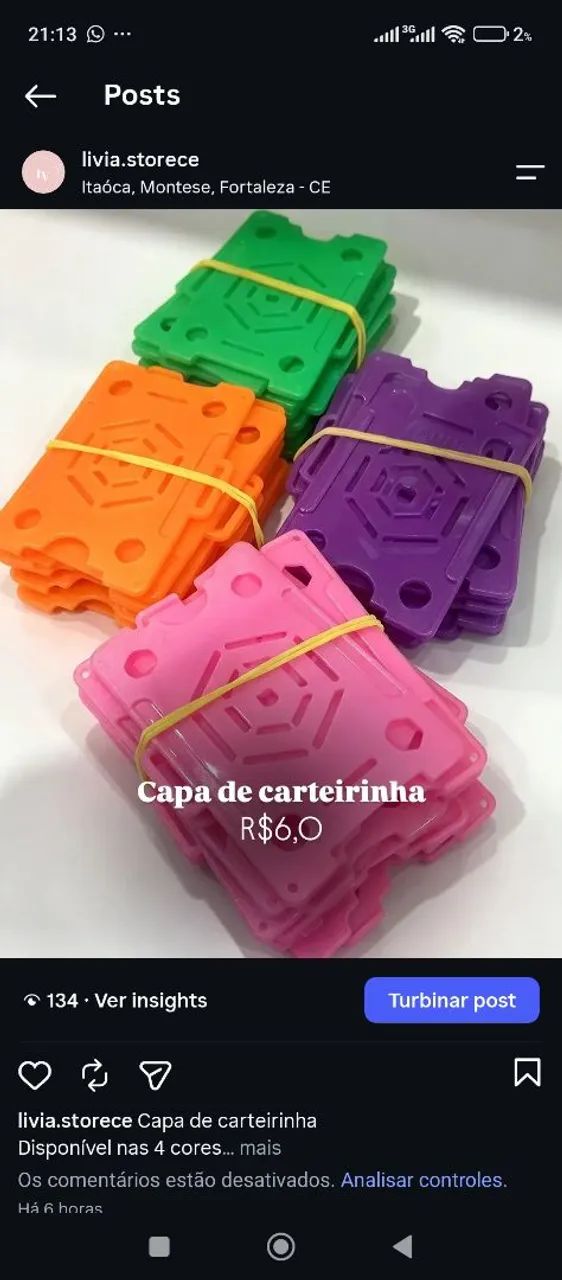 Capa protetora de carteirinha 