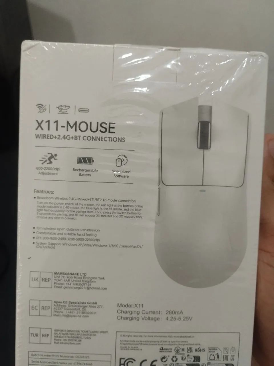 MOUSE ATTACK SHARK X11 ULTRALEVE - Foto 5