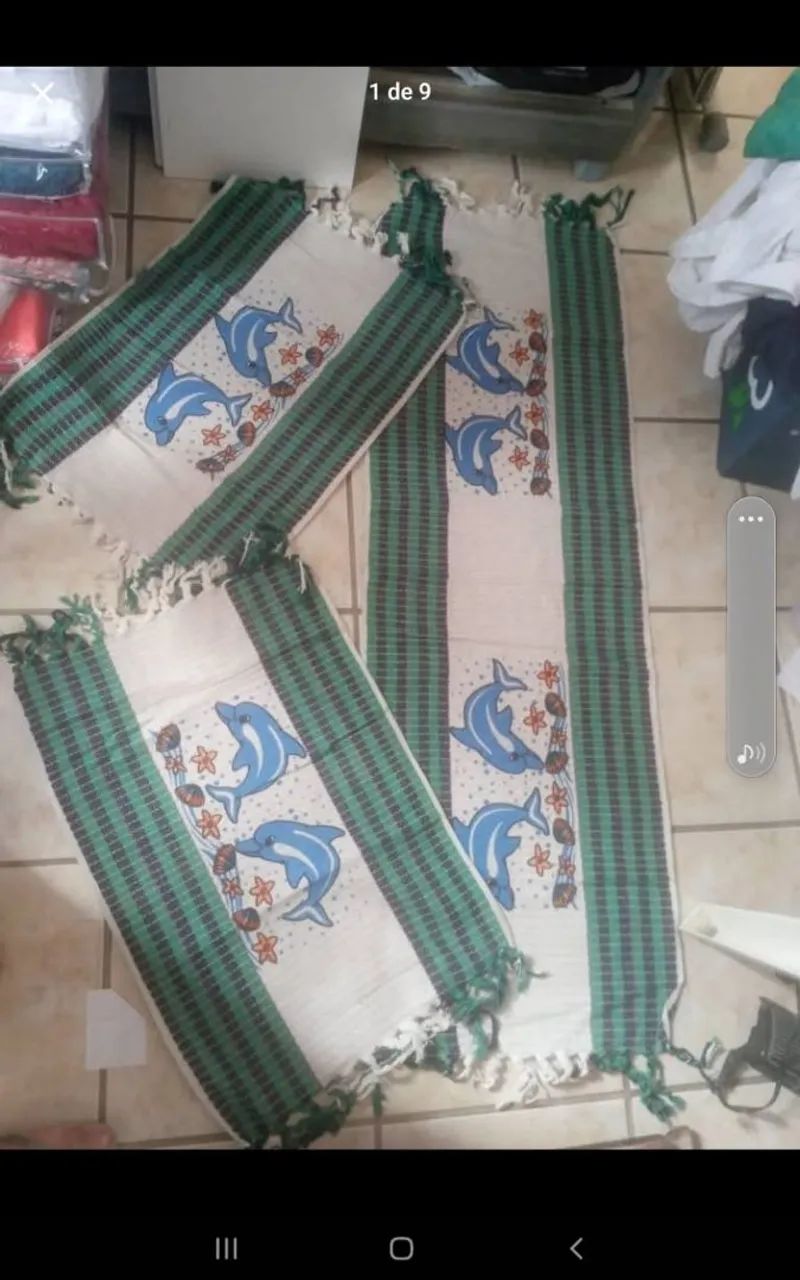 Kit passadeira para cozinha kit com 3 tapetes de algodão, decorativo, lavável  - Foto 2