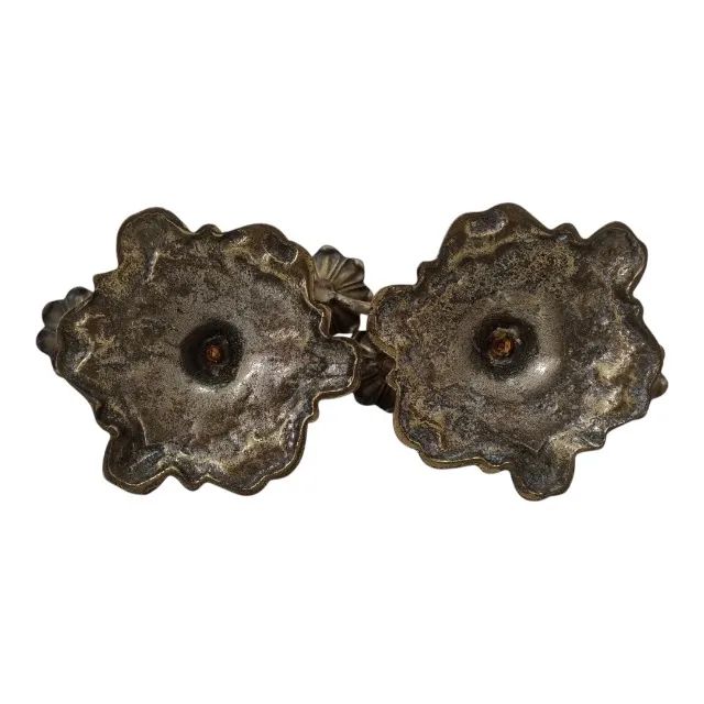 Antigo Par Candelabro Bronze 3 Velas - Belíssimo - Foto 5