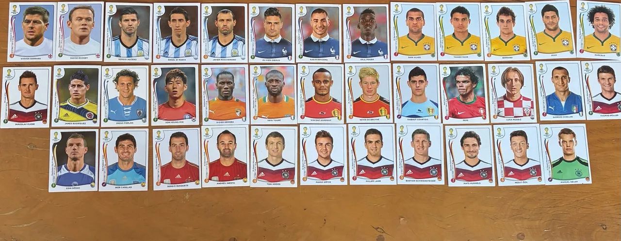 Figurinhas de craques copa do mundo 2014