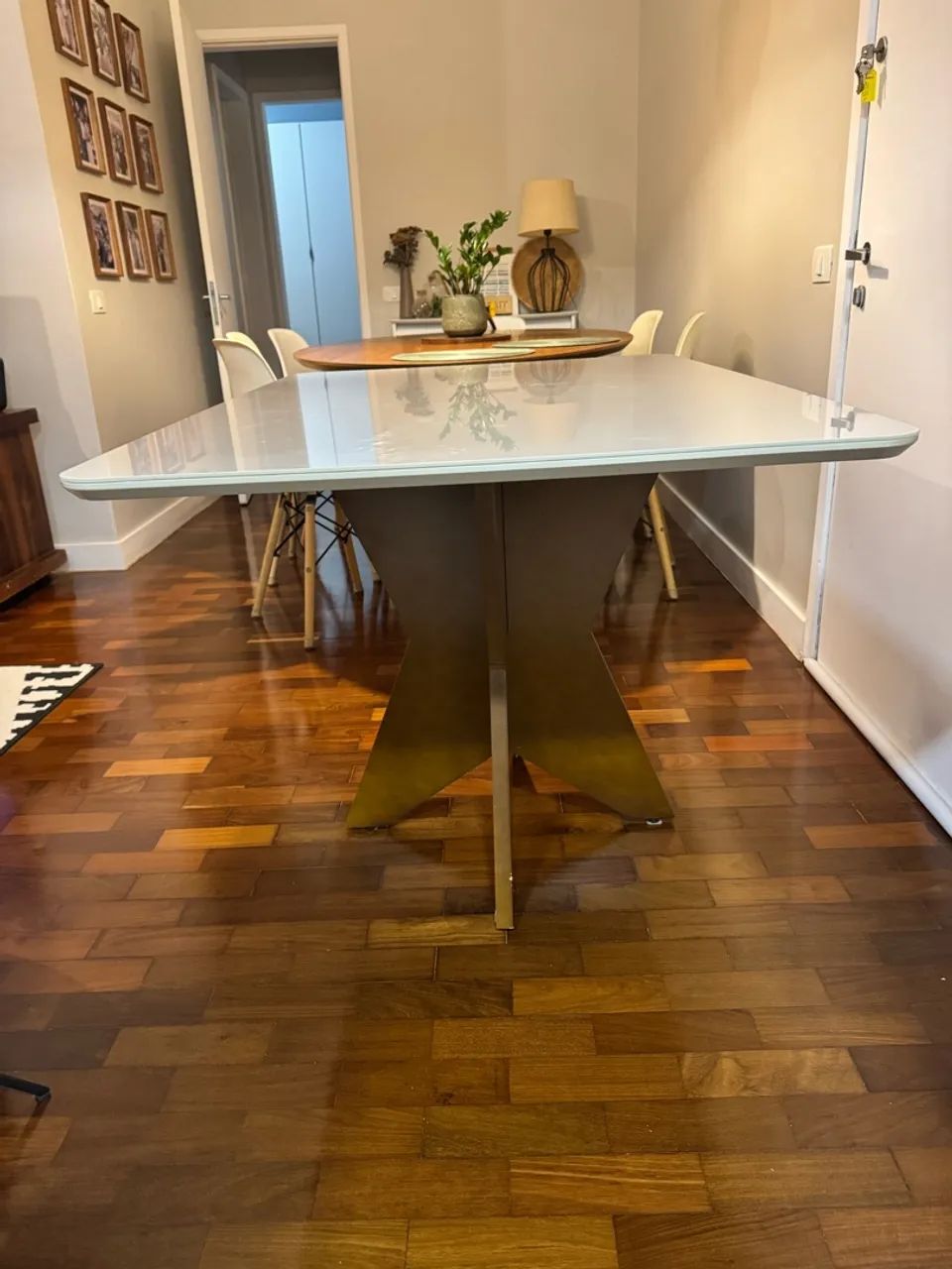 Mesa moderna de Jantar Retangular 1,20 x 0,90 m com 4 Cadeiras - Foto 2