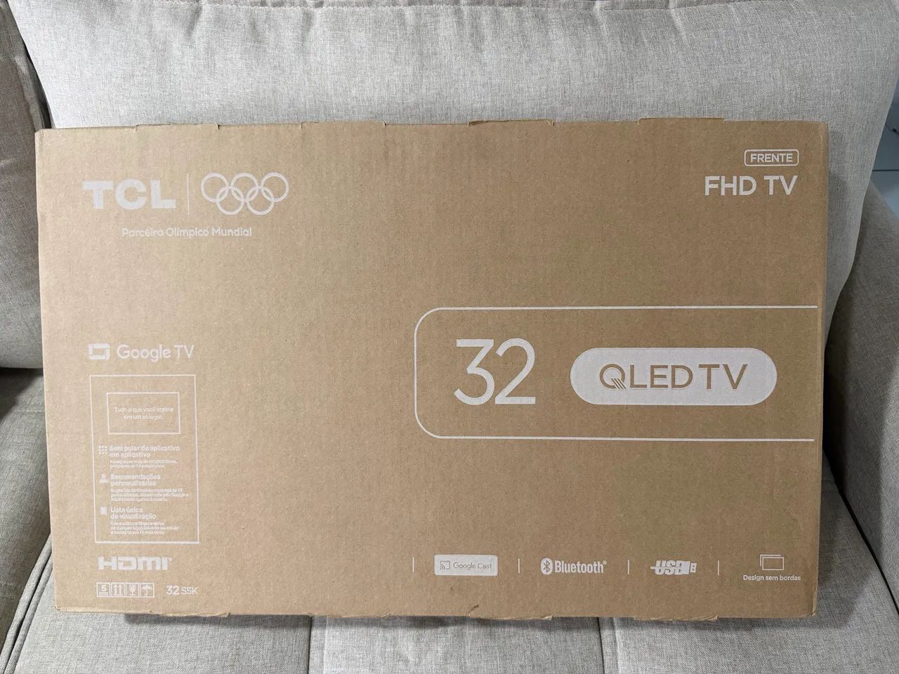 TV TCL 32 QLED Google TV  NOVA E LACRADA