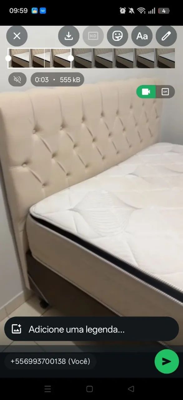 Cama + cabeceira 