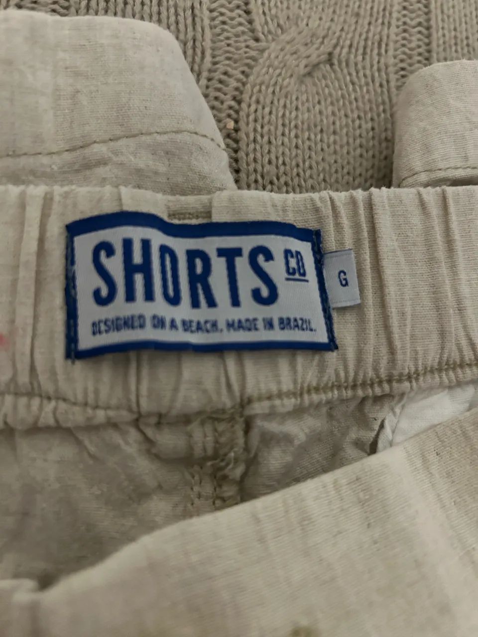 Short de linho bege Short? Co G - Foto 3