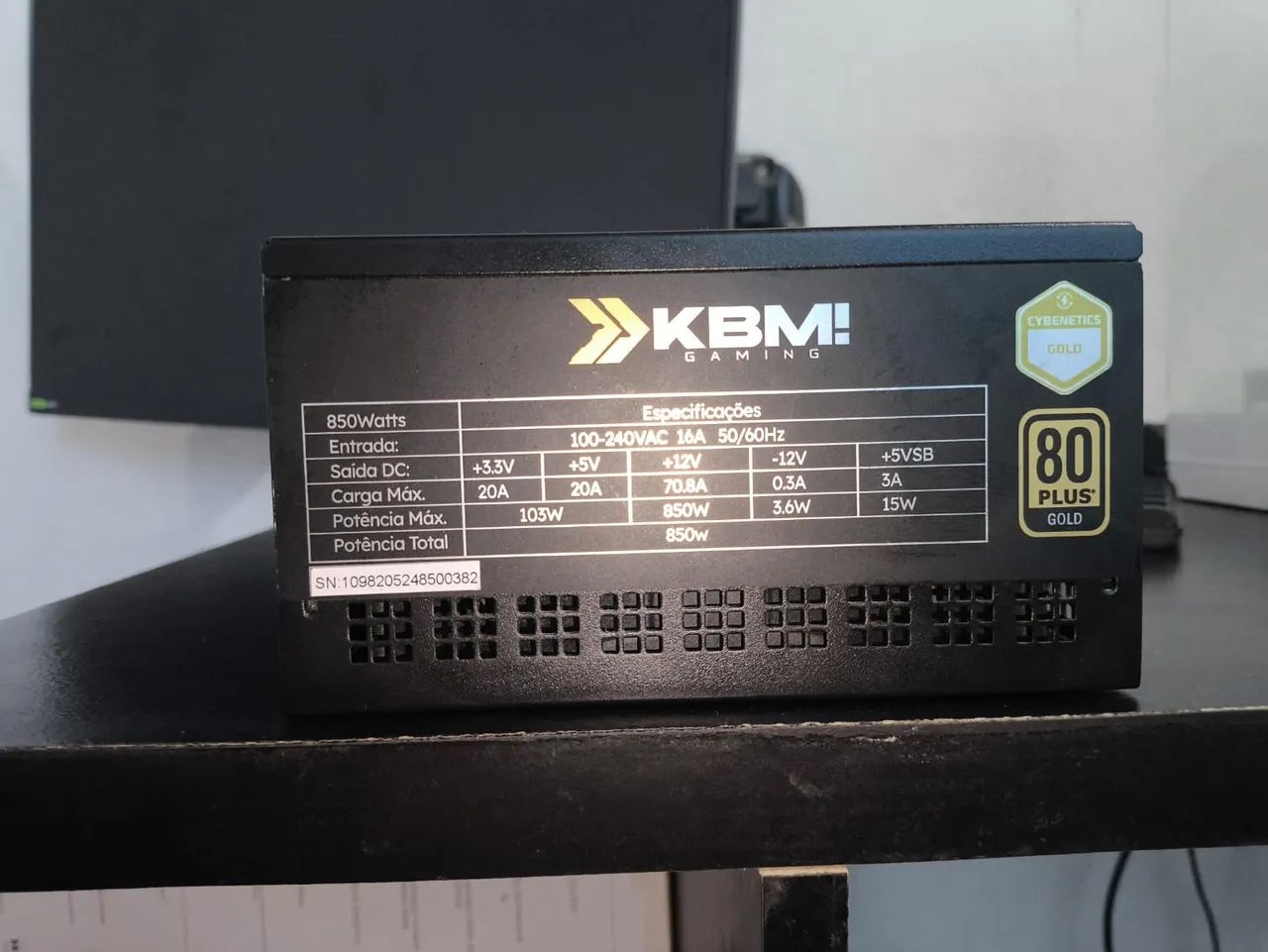 FONTE KBM FN GAMING 850W modular SEMINOVA - Foto 2