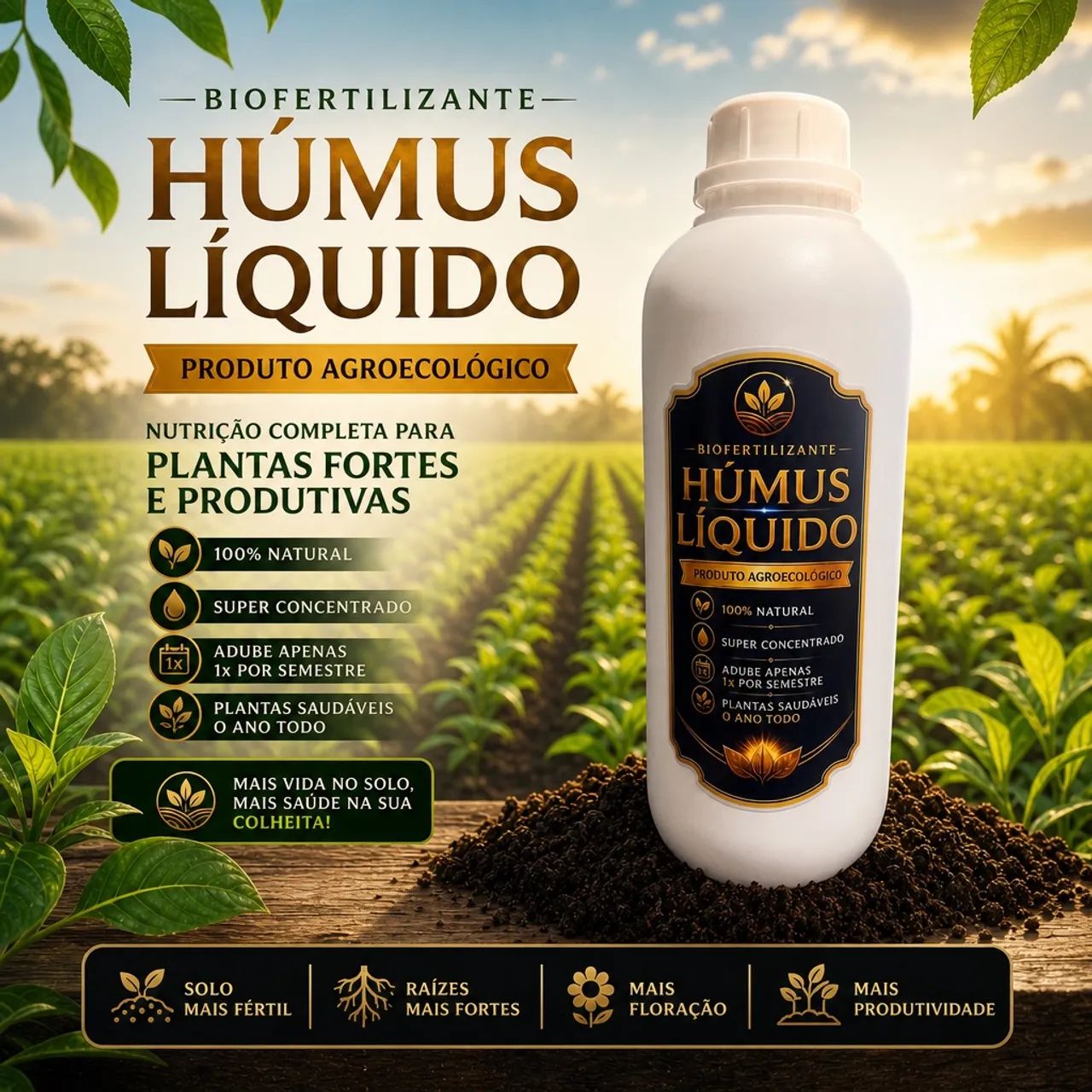 Húmus Líquido - 1 Litro - Foto 2