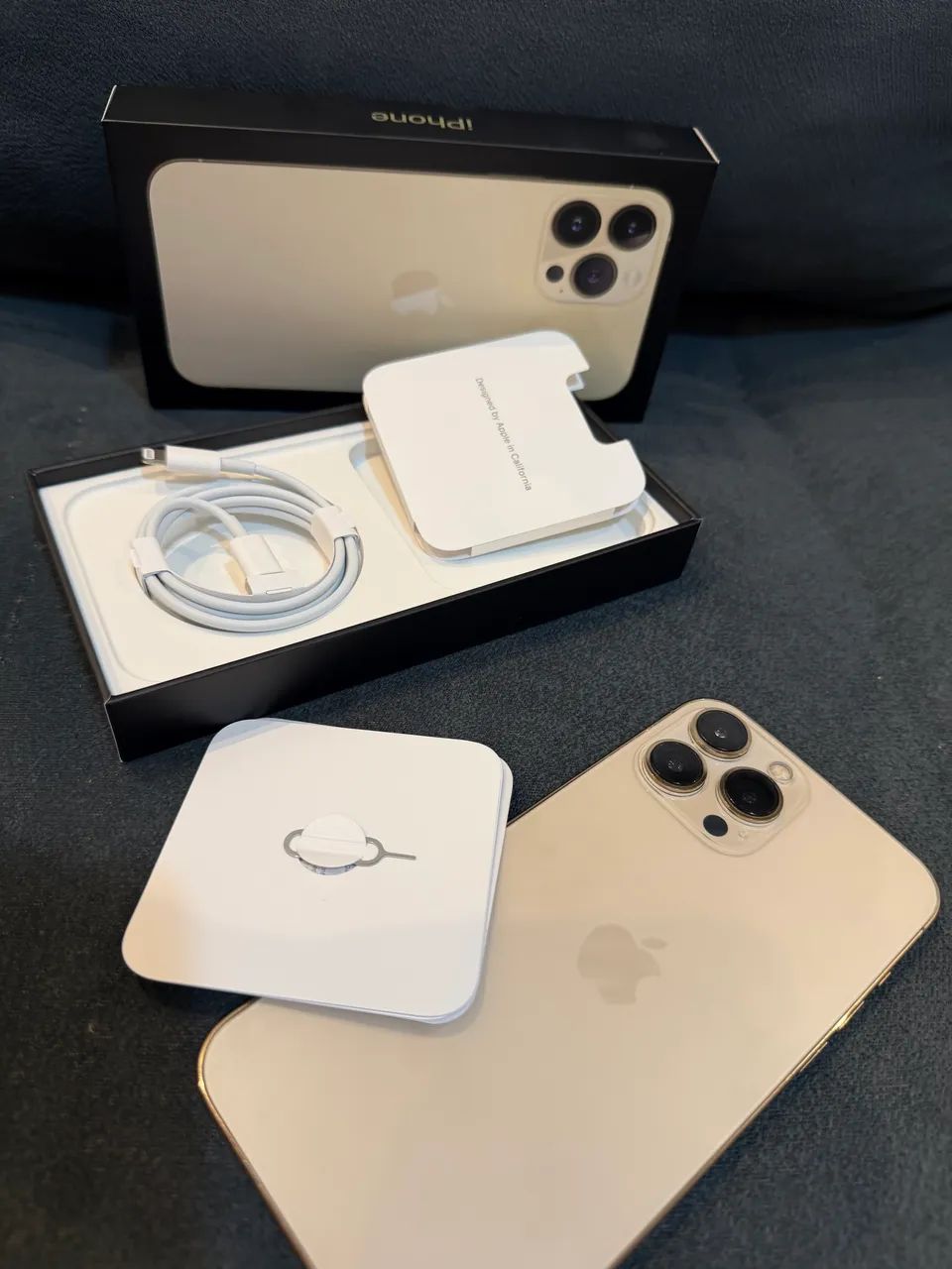 iPhone 13 Pro Max Gold - 128 GB *semi novo * - Celulares e