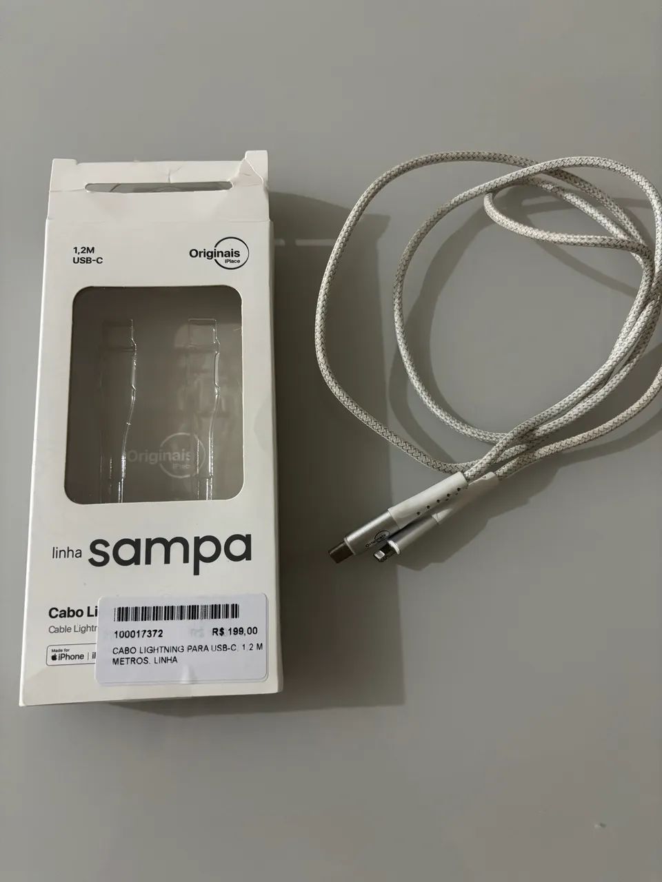 Fone com fio + cabo carregador original Apple  - Foto 3