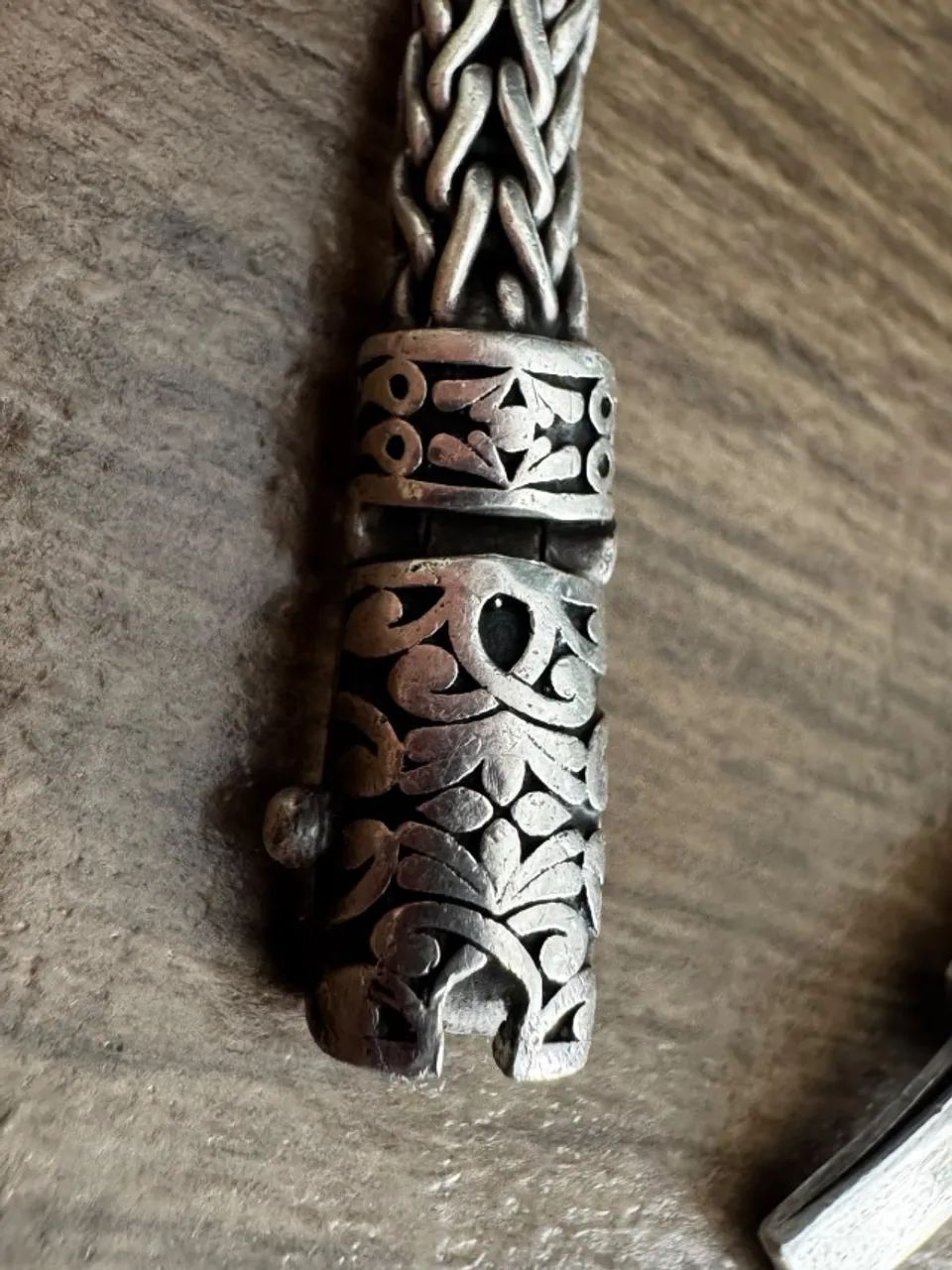 Pulseira Bali Prata 925 43g Trançada Fecho Gaveta - Foto 2
