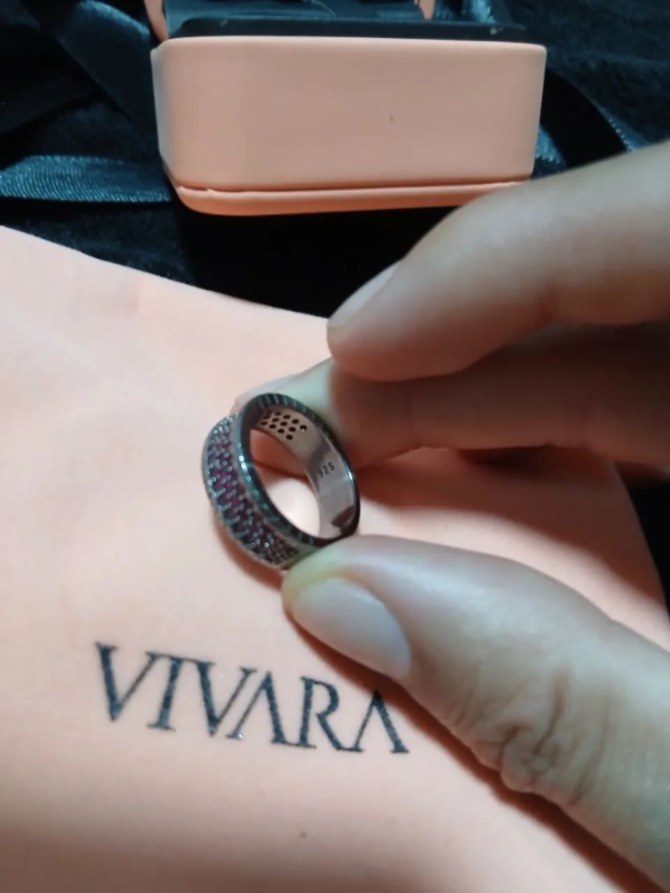 Anel Vivara Rubis e Ródio Deslumbrantes  - Foto 2