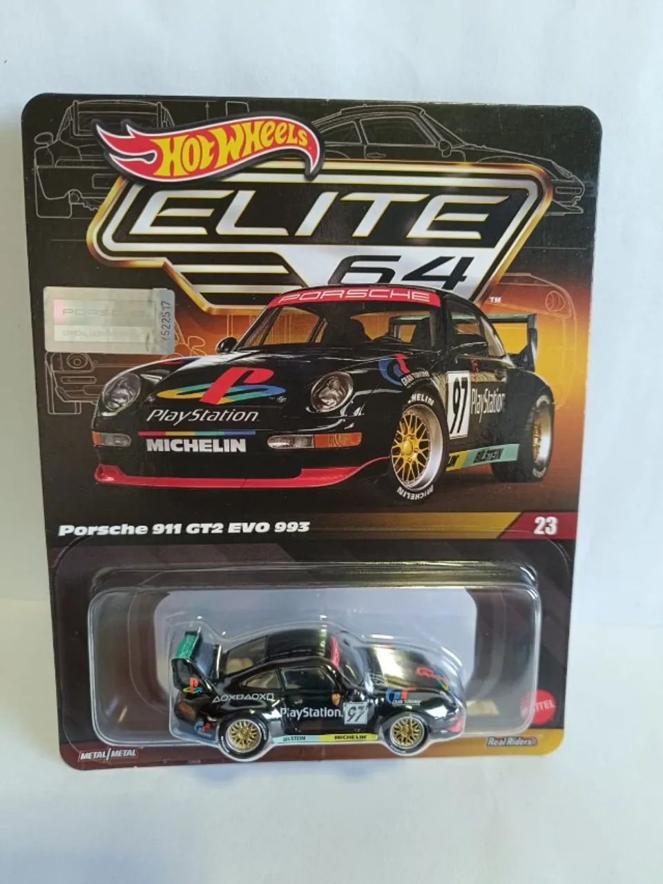 Hot Wheels Elite 64 Porsche 911 GT2 Evo 993 Play Station - Hobbies