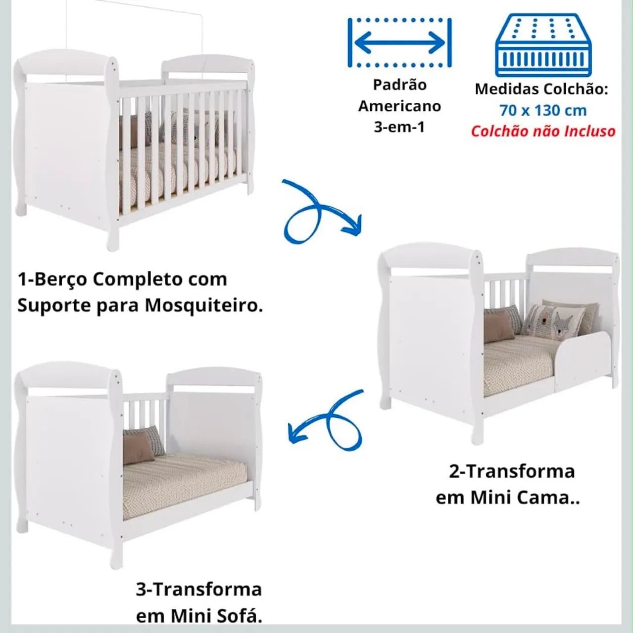 Berço e cômoda  - Foto 3