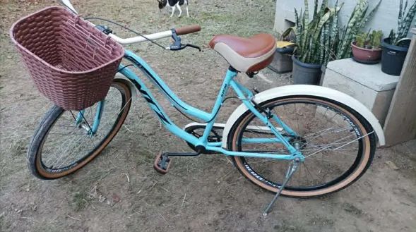 Bicicleta Retrô Feminina com cesta
