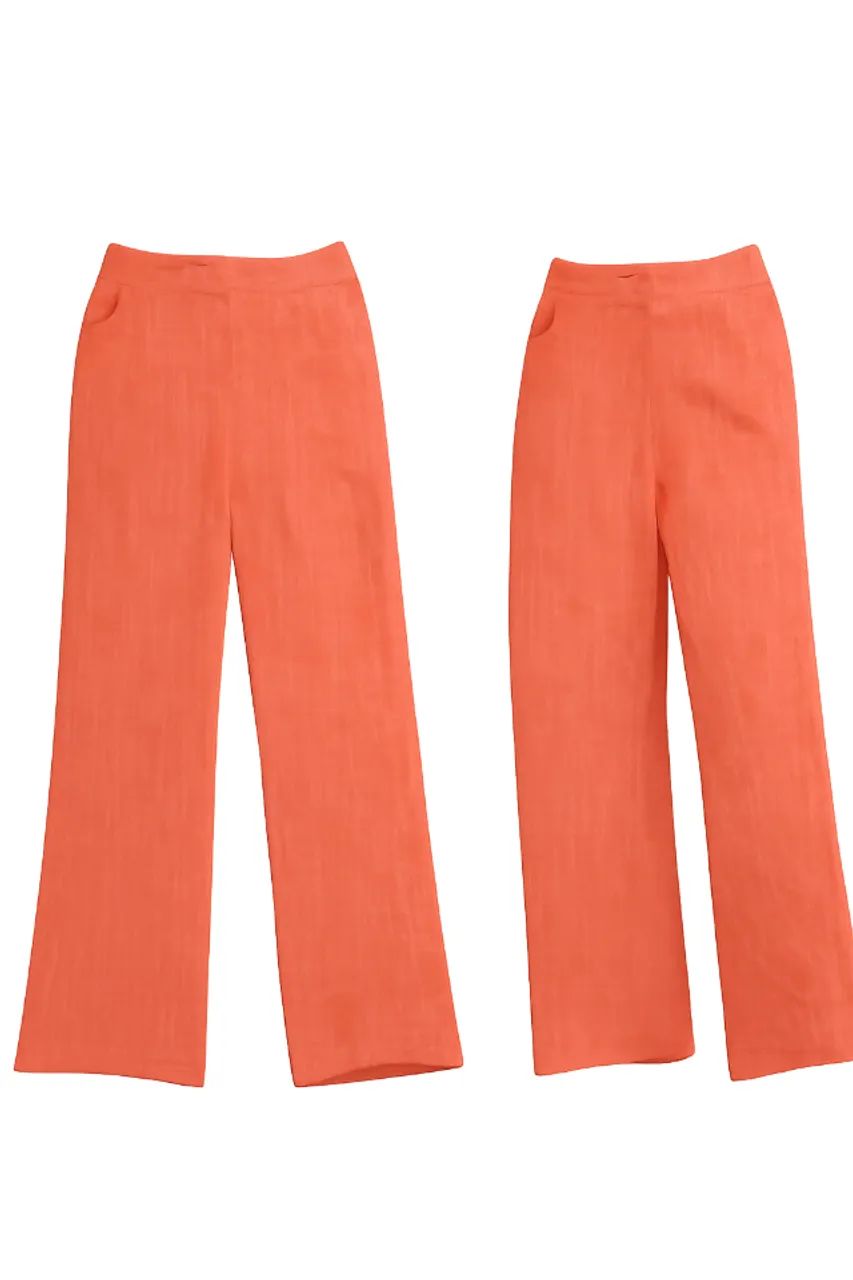 calça laranja de linho - Foto 2