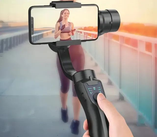 Estabilizador Gimbal F8 Celular Smartphone Até 7 Polegadas Cor Preto - Foto 4