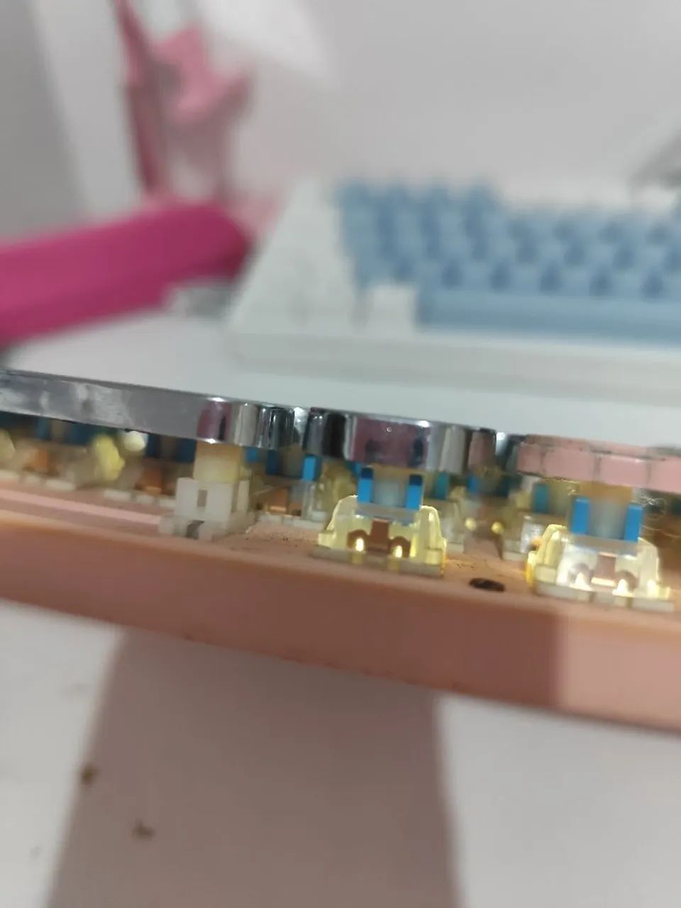 Teclado mecânico retrô - Switch azul - Foto 2
