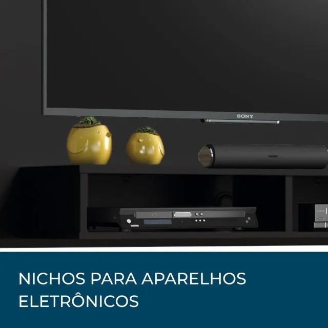 Painel para Tv até 49 Polegadas com Nicho Eros Notável Móveis - CAB SALVADOS - Foto 3
