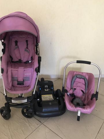 Kit carrinho e bebê conforto Kiddo