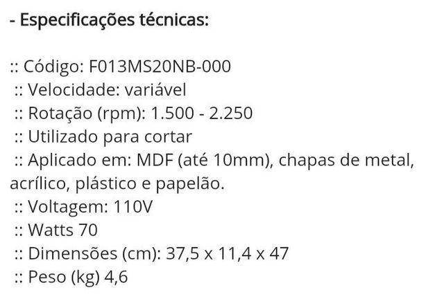 Vendo serra tico-tico de bancada - Foto 2
