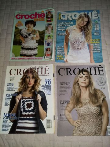 Revistas de crochê variadas