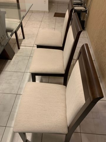 Conjunto de Mesa e Cadeiras, para sala de jantar, 8 lugares, Venus Castanho Nobre - Foto 4