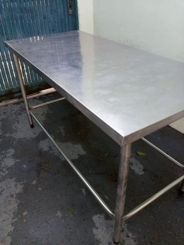Mesa Bancada Inox Apoio 1,50mts - Foto 4