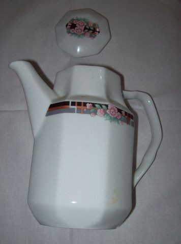 Jogo de café em porcelana Schmidt para 6 pessoas - octogonal - Foto 4