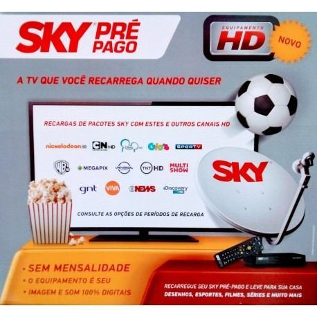 Tv SKY Pré Pago - Sem mensalidades