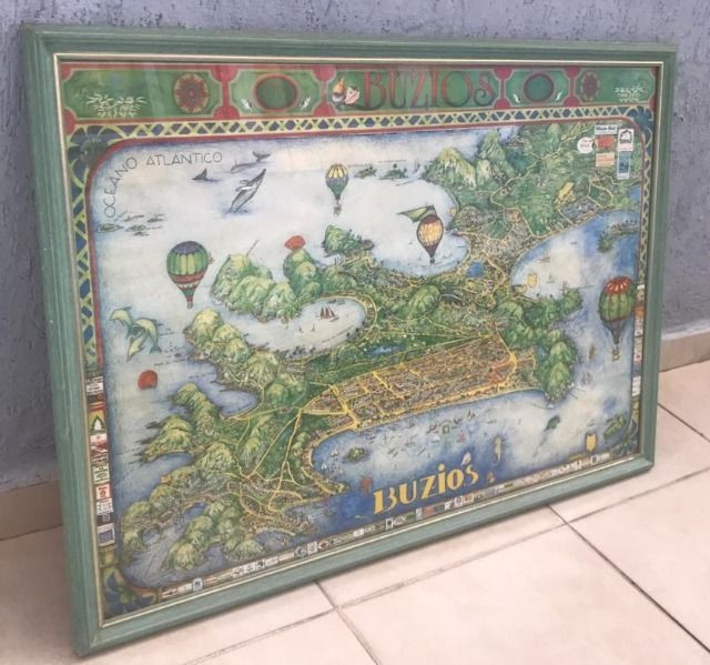 Quadro antigo com o mapa da regiao de buzios - Foto 2