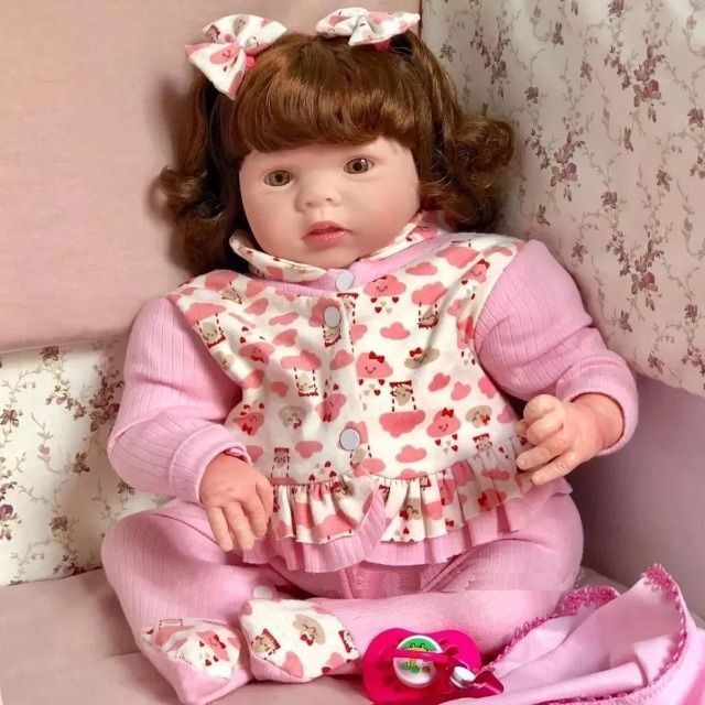 Bebe Reborn Realista Articulada e Pesada Igual Bebe de Verdade - Foto 4