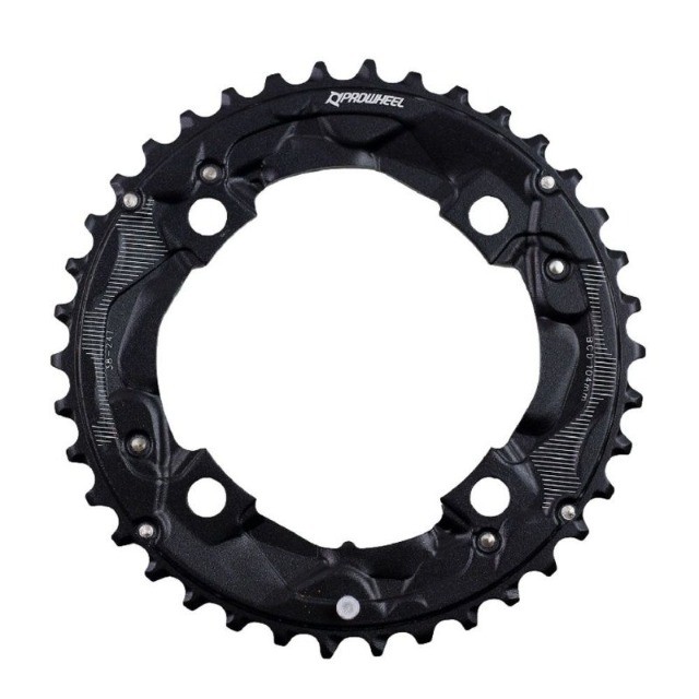 Coroa Dupla MTB Prowheel 38 dentes 2x10 BCD 104mm em Alumínio Serve para Shimano 8269 - Foto 4