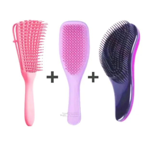 Kit 3 escovos para cabelo