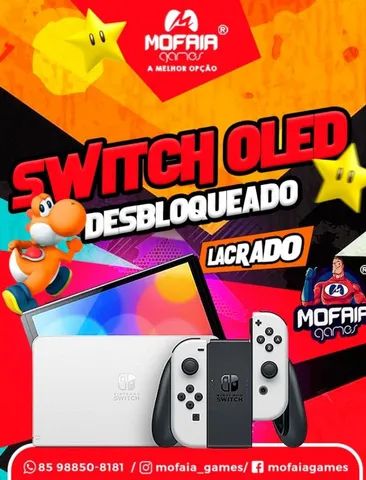 Nintendo Switch Oled Usado Com Jogos De Brinde Leia Descriçã