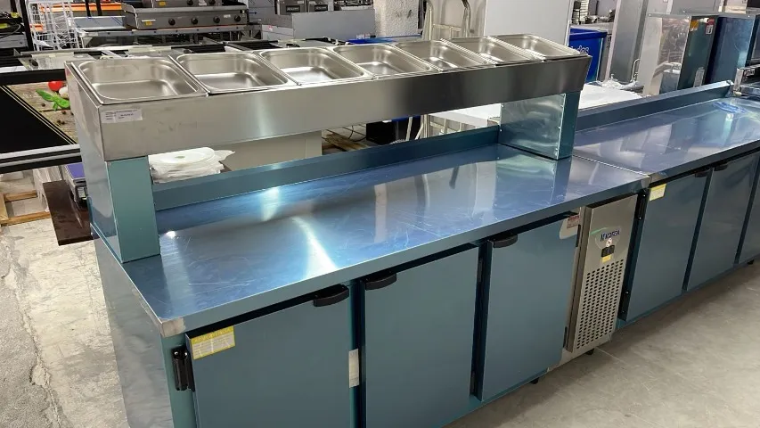 Condimentadora inox refrigerada 1,85 m pista simples - Kofisa