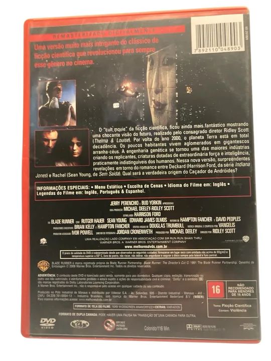 blade runner - o caçador de andróides - harrison ford - dvd  - Foto 2