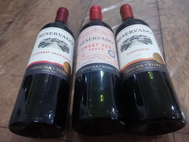 Lote de 3 garrafas de vinho Concha Y Toro