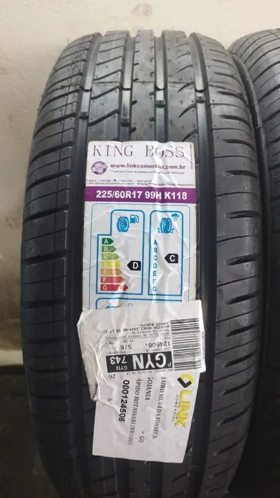 (4undisp) Kit 2 Pneus aro 17 medida 225/60r17 marca Kingboss (original) - Foto 2