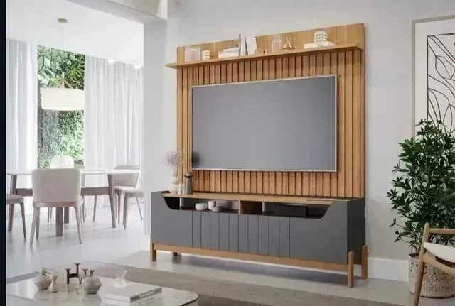 Home Moema (Painel Ripado Trend MDF) - Ideal Pra Tv até 70" - Paga ne entrega