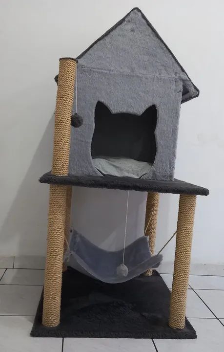 CASINHA COM ARRANHADOR TAMANHO GRANDE PARA GATOS  - Foto 5