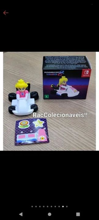 Peach Mario kart 8 Coleção Macdonald _Lacrado
