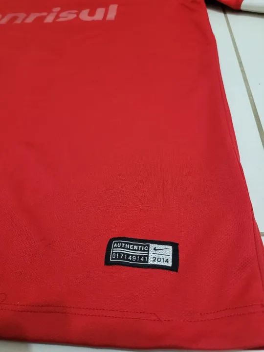 Camisa Oficial Internacional Porto Alegre Nike Vermelha #10 tamanho G - Foto 5