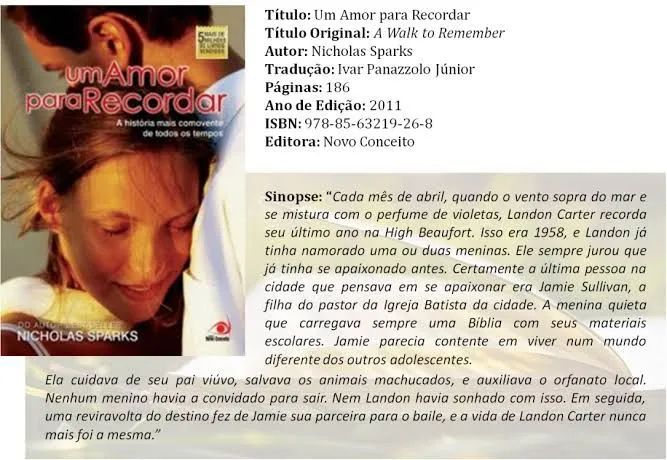 Um Amor para Recordar - Nicholas Sparks - Foto 2
