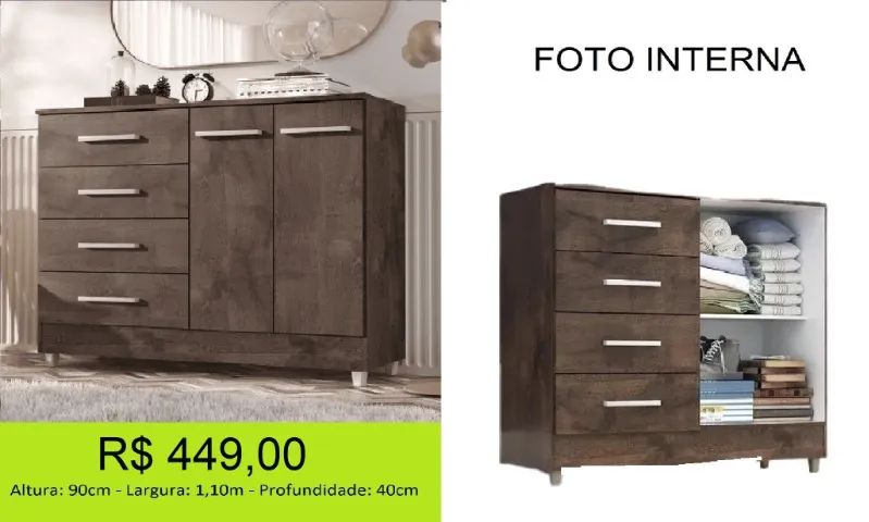 Comoda sapateira duas portas qualidade de ponta  aponta - Foto 2