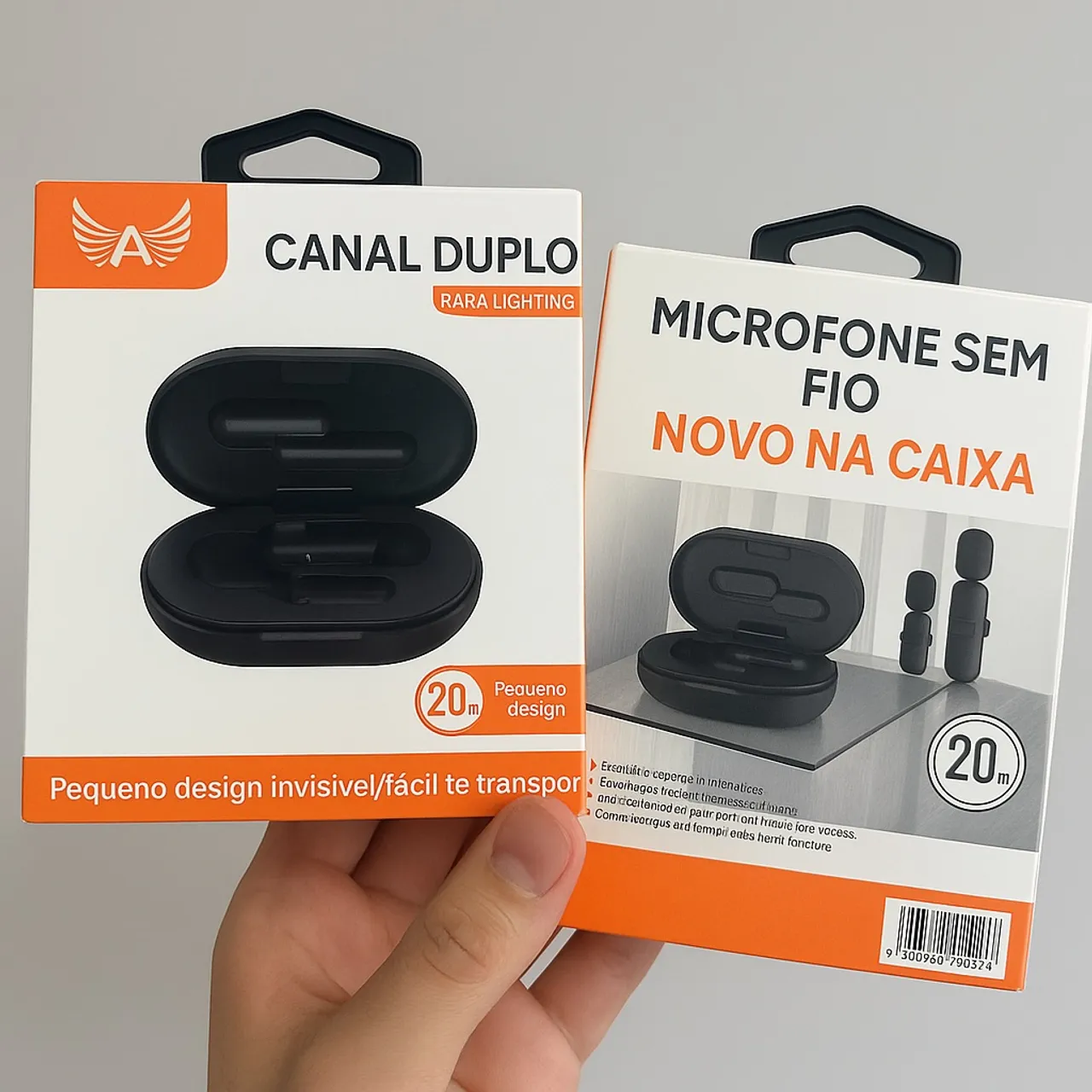 Microfone Sem Fio Canal Duplo - Novo na Caixa
