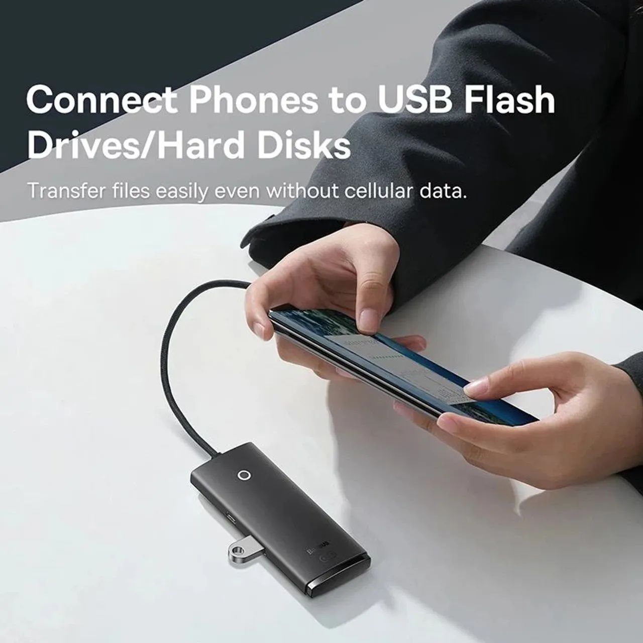 HUB MULTIFUNCIONAL BASEUS USB-C (0,25m) - Foto 2