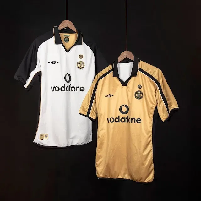 Camisa Manchester United 2001/02 Retro Dupla Face - Pronta entrega