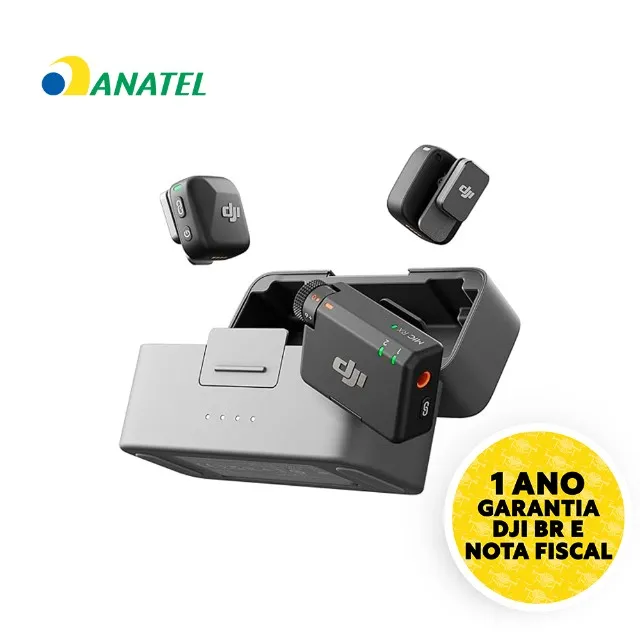 DJI Mic Mini (2 TX + 1 RX + Case ) ( Lacrado, 1 Ano de Garantia, Nacionalizado )