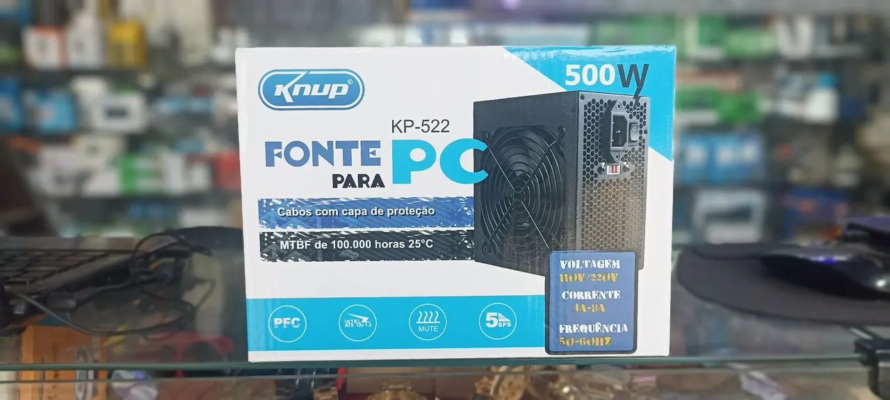 Fonte de PC Knup 500W ( Honestidade e Qualidade é na JK eletrônicos)
